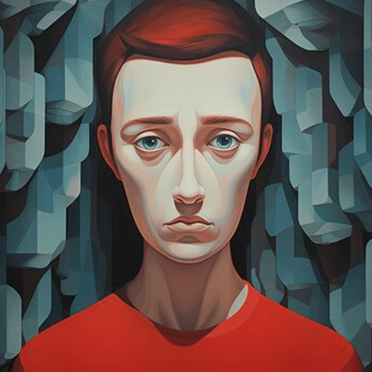 Red-Haired Man with Melancholic Expression