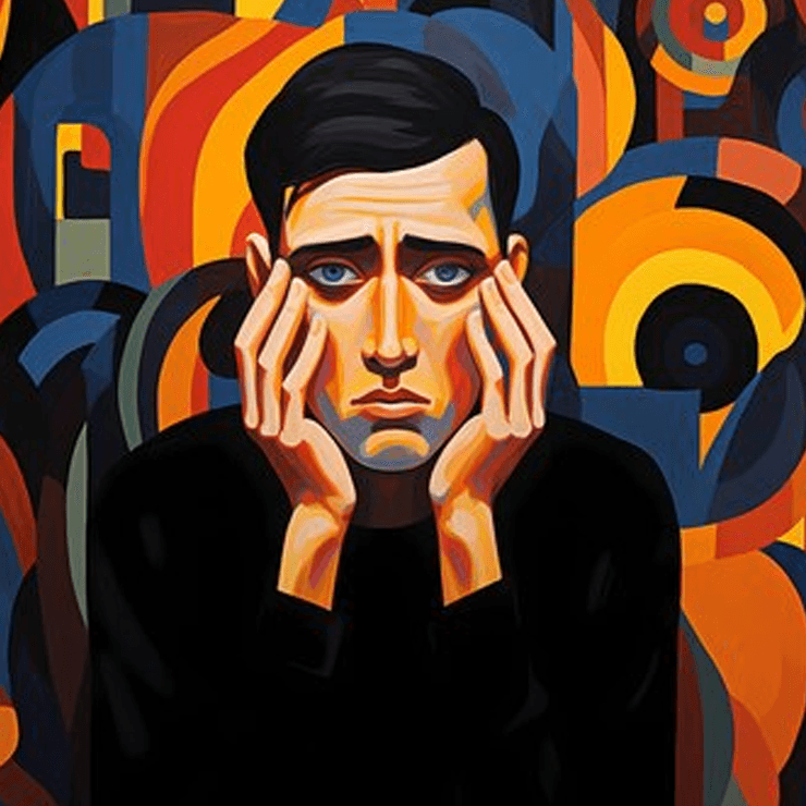 Sad Image Status - Man with Hands on His Face